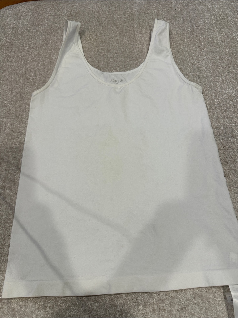 J. Crew Women's White Scoop Tank